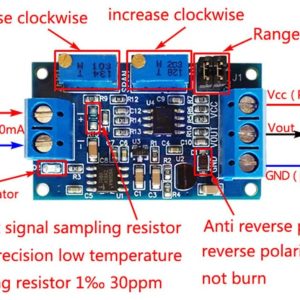 কারেন্ট টু ভোল্টেজ সিগনাল কনভার্টার মডিউল ০/৪-২০mA থেকে 0-5/10volt